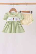 Green Princess Frog Embroidery Ruffle Bloomer Set - ARIA KIDS