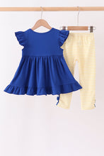 Royal Blue Character Embroidery Ruffle Pants - ARIA KIDS