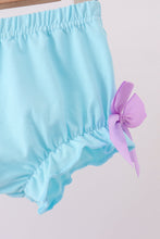 Purple Stripe Frozen Embroidery Bloomer Set - ARIA KIDS