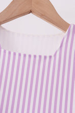 Purple Stripe Frozen Embroidery Dress - ARIA KIDS
