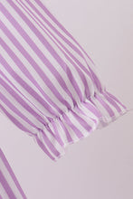 Purple Stripe Frozen Embroidery Dress - ARIA KIDS
