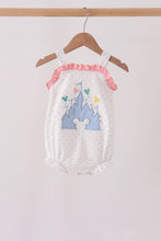 Pink Castle Applique Ruffle Bubble - ARIA KIDS