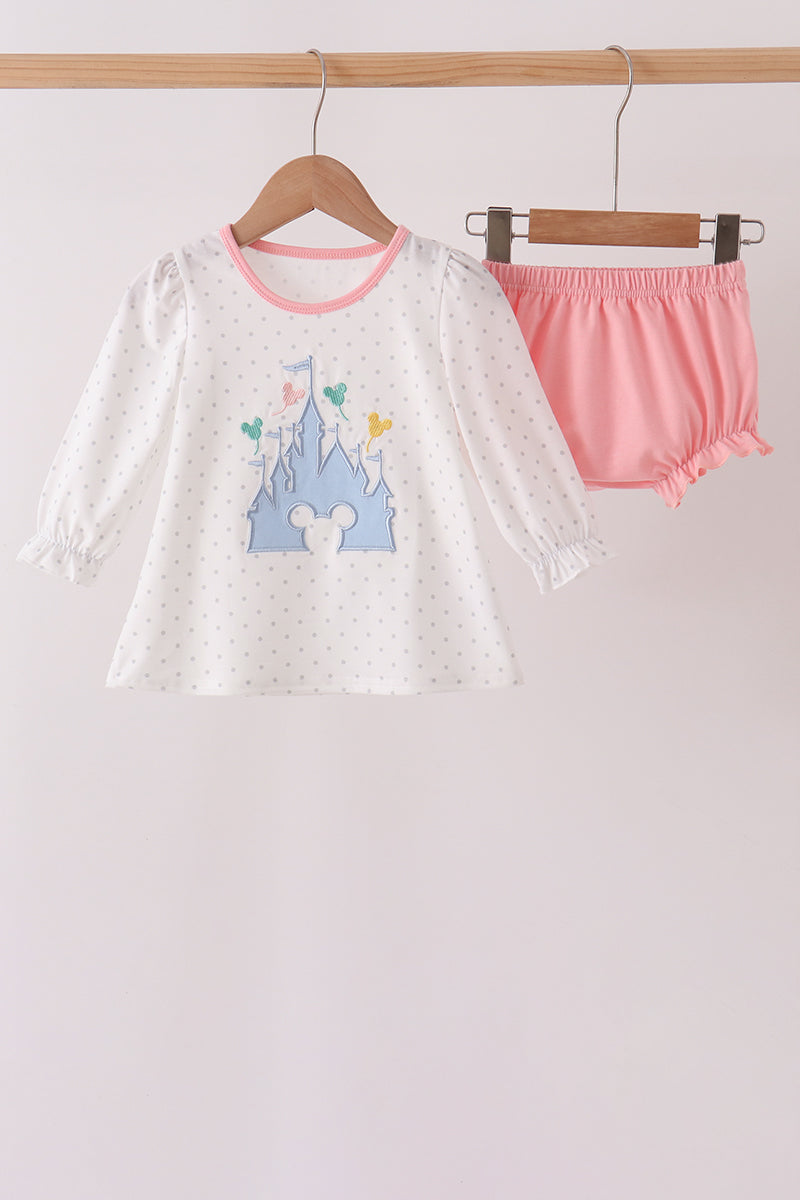 Pink Castle Applique Bloomer Set - ARIA KIDS