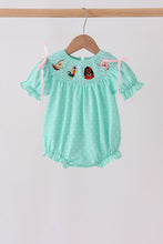 Green Character Smocked Bubble - ARIA KIDS