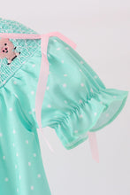 Green Character Smocked Bubble - ARIA KIDS