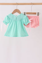 Green Character Smocked Bloomer Set - ARIA KIDS