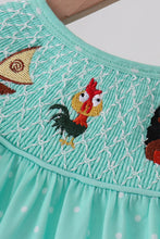 Green Character Smocked Dress - ARIA KIDS