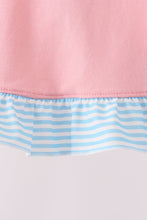 Pink Princess Embroidery Stripe Ruffle Bloomer Set - ARIA KIDS