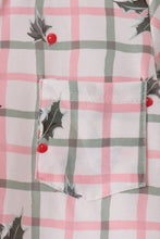 Red Holly Button Down Shirt - ARIA KIDS