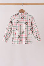 Red Holly Button Down Shirt - ARIA KIDS