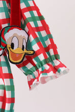 Red Character Embroidery Gingham Bubble - ARIA KIDS
