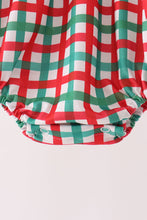 Red Character Embroidery Gingham Bubble - ARIA KIDS