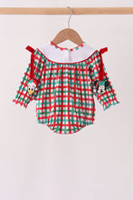 Red Character Embroidery Gingham Bubble - ARIA KIDS