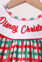 Red Character Embroidery Gingham Dress - ARIA KIDS