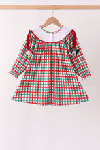 Red Character Embroidery Gingham Dress - ARIA KIDS