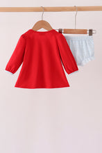 Red Reindeer French Knot Bloomer Set