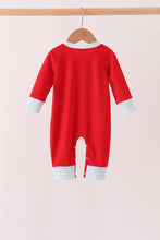 Red Reindeer French Knot Romper