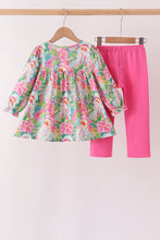 Pink Santa Smocked Pants Set