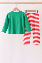 Green Reindeer French Knot Pants Set