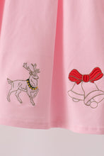 Pink Christmas Embroidery Dress - ARIA KIDS