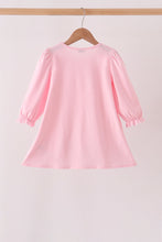Pink Christmas Embroidery Dress - ARIA KIDS