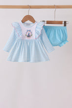 Blue Castle Embroidery Ruffle Bloomer Set