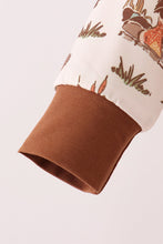 Brown Duck Embroidery Ruffle Romper