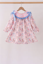 Pink Character Bow Embroidery Dress - ARIA KIDS