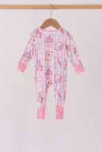 Pink Character Ruffle Bamboo Romper - ARIA KIDS