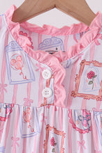 Pink Character Ruffle Bamboo Dress - ARIA KIDS
