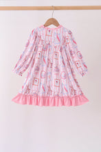 Pink Character Ruffle Bamboo Dress - ARIA KIDS