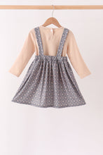 Khaki Floral Ruffle 2pc Set