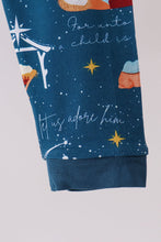 Navy Nativity Bamboo Pants Set