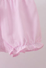 Pink stripe bunny bow embroidery bloomer set - ARIA KIDS