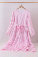 Pink stripe tiered maxi dress - ARIA KIDS