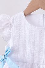 Blue bow ruffle bloomer set - ARIA KIDS