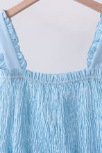 Blue smocked ruffle tiered dress - ARIA KIDS