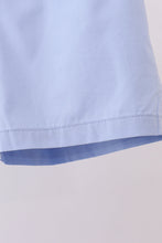 Blue plaid peter pan collar shorts set - ARIA KIDS