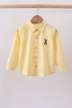 Beige bunny embroidery button down shirt - ARIA KIDS