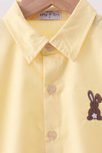 Beige bunny embroidery button down shirt - ARIA KIDS