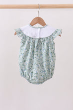 Sage cross embroidery floral ruffle bubble