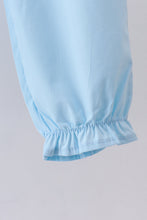 Blue cross embroidery lace pants set - ARIA KIDS