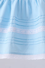 Blue cross embroidery lace pants set - ARIA KIDS