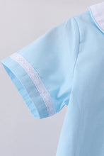 Blue cross embroidery shorts set - ARIA KIDS