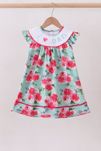 Pink floral I love Dad embroidery dress