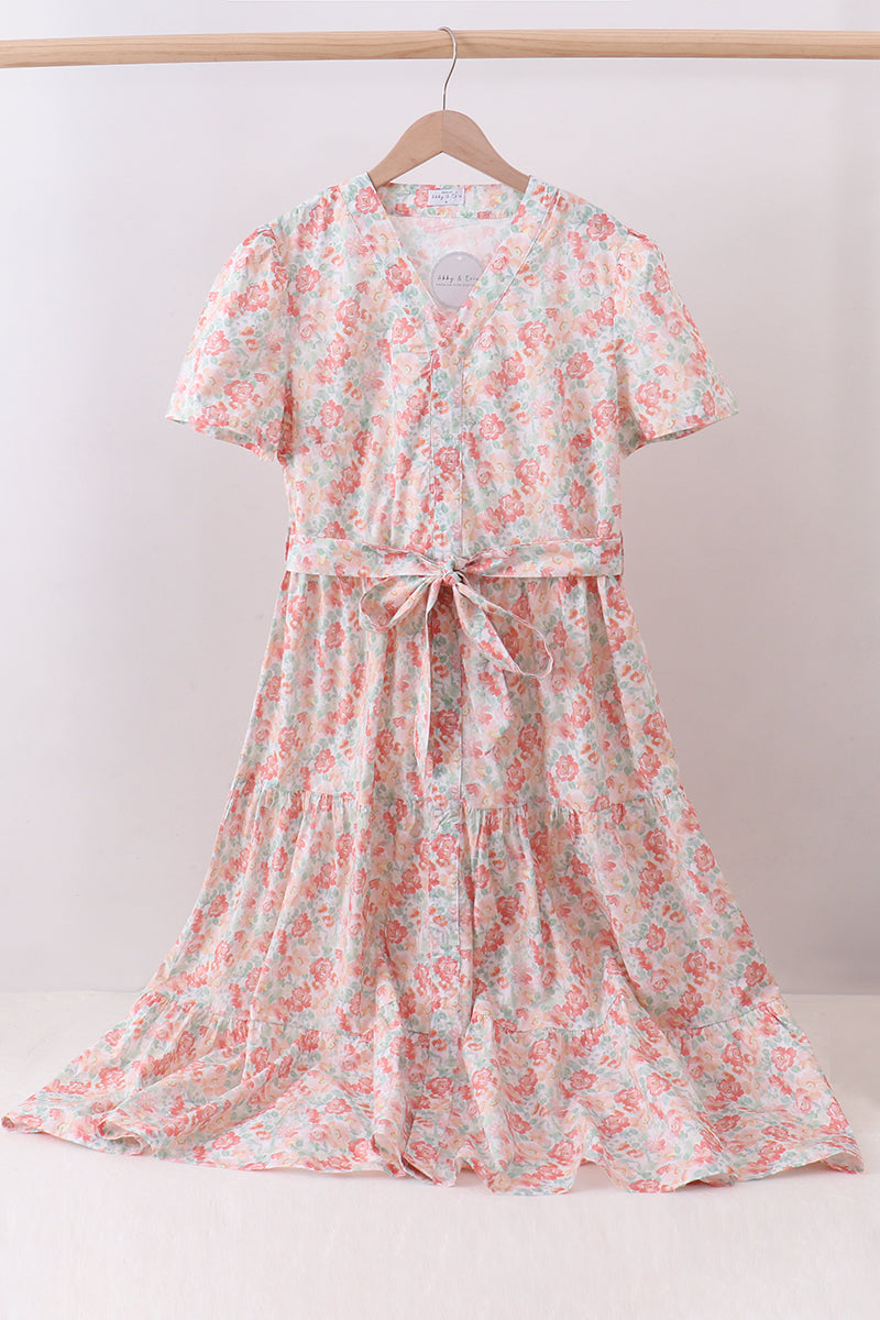 Floral romance tiered maxi dress - ARIA KIDS