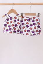 Purple active football print skort set - ARIA KIDS