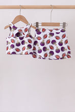 Purple active football print skort set - ARIA KIDS