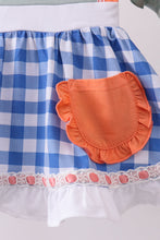 Sage strawberry embroidery ruffle gingham bloomer set - ARIA KIDS
