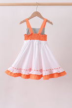 Sage strawberry embroidery ruffle dress - ARIA KIDS